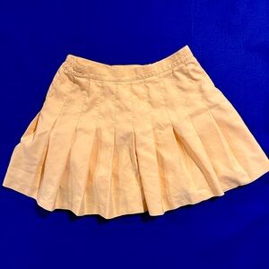 Vintage Pleated Yellow Skater Skirt